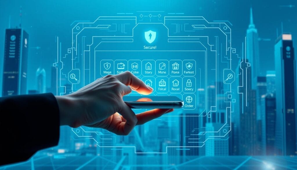 A futuristic digital wallet system, with a sleek and minimalist design, floats against a backdrop of a stylized, holographic financial interface. In the foreground, a user's hand interacts with the wallet, showcasing seamless contactless payments. The middle ground features a grid of secure transaction icons, while the background depicts a cityscape of towering skyscrapers, symbolizing the global reach and ubiquity of digital finance. The lighting is cool-toned, with subtle lens flares and a sense of technological sophistication, conveying the forward-thinking nature of this payment solution. A futuristic digital wallet system, with a sleek and minimalist design, floats against a backdrop of a stylized, holographic financial interface. In the foreground, a user's hand interacts with the wallet, showcasing seamless contactless payments. The middle ground features a grid of secure transaction icons, while the background depicts a cityscape of towering skyscrapers, symbolizing the global reach and ubiquity of digital finance. The lighting is cool-toned, with subtle lens flares and a sense of technological sophistication, conveying the forward-thinking nature of this payment solution.