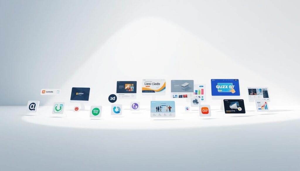 A sleek and modern comparison of the top AI design tools, showcased in a clean, minimalist layout. In the foreground, a selection of software icons and logos float in a crisp, white space, highlighting their distinctive features. In the middle ground, various digital mockups and artworks demonstrate the tools' creative capabilities, captured in a soft, directional lighting that casts subtle shadows. The background features a subtle gradient, creating a sense of depth and emphasizing the digital nature of the scene. The overall mood is one of professionalism, innovation, and the power of AI-driven design. A sleek and modern comparison of the top AI design tools, showcased in a clean, minimalist layout. In the foreground, a selection of software icons and logos float in a crisp, white space, highlighting their distinctive features. In the middle ground, various digital mockups and artworks demonstrate the tools' creative capabilities, captured in a soft, directional lighting that casts subtle shadows. The background features a subtle gradient, creating a sense of depth and emphasizing the digital nature of the scene. The overall mood is one of professionalism, innovation, and the power of AI-driven design.