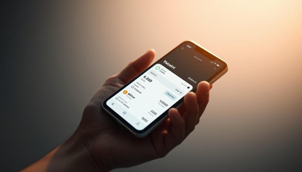 A sleek and modern mobile device held in a hand, its screen displaying a clean and intuitive Bitcoin wallet interface. The wallet features a minimalist design with clear transaction history, balance, and send/receive options. The device is backlit with a soft, warm glow, creating a cozy and secure atmosphere. The background is a subtle gradient, suggesting a sense of digital space and technology. The entire scene is captured with a shallow depth of field, drawing the viewer's attention to the wallet's elegant and user-friendly design. A sleek and modern mobile device held in a hand, its screen displaying a clean and intuitive Bitcoin wallet interface. The wallet features a minimalist design with clear transaction history, balance, and send/receive options. The device is backlit with a soft, warm glow, creating a cozy and secure atmosphere. The background is a subtle gradient, suggesting a sense of digital space and technology. The entire scene is captured with a shallow depth of field, drawing the viewer's attention to the wallet's elegant and user-friendly design.