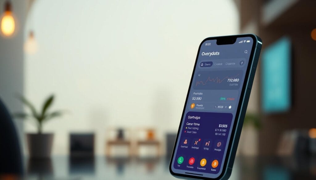 A sleek, modern crypto mobile app interface with a clean, minimalist design. In the foreground, a large, high-resolution display showcases the app's intuitive layout and user-friendly features, such as real-time cryptocurrency prices, trading capabilities, and portfolio management tools. The middle ground features a soft, blurred background with subtle cryptocurrency-themed icons and graphics, creating a sense of depth and sophistication. The lighting is soft and natural, with warm highlights accentuating the app's polished aesthetics. The overall mood is one of confidence, trust, and technological prowess, reflecting the app's position as a leading platform in the cryptocurrency ecosystem.