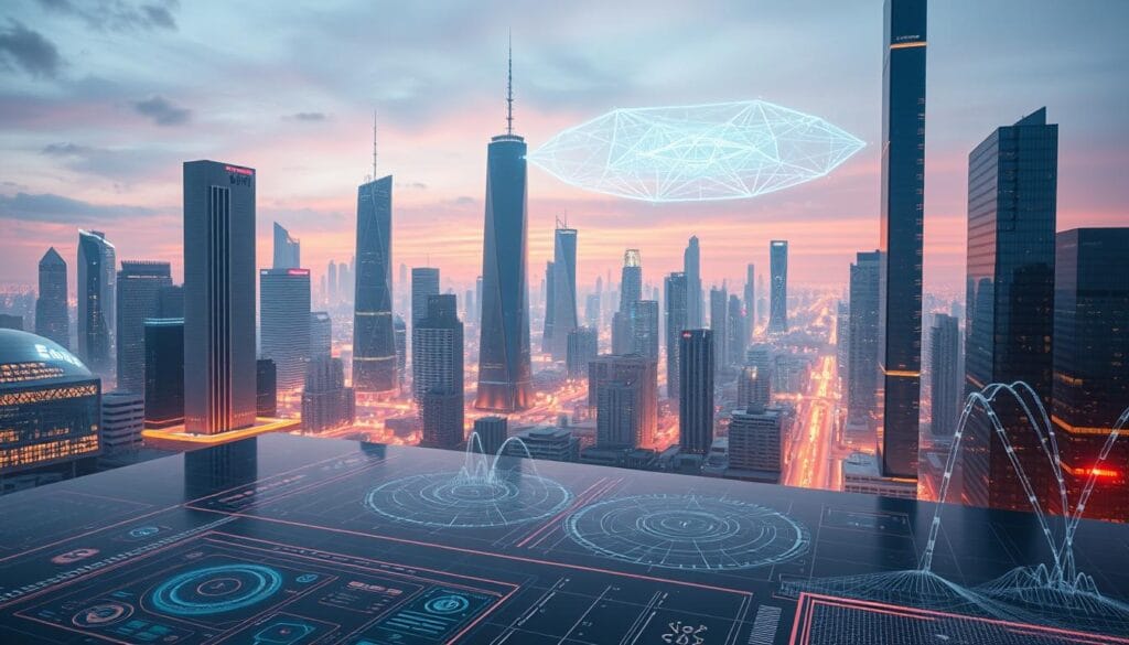 A sprawling, futuristic DeFi lending platform set against a sleek, minimalist cityscape. In the foreground, a seamless interface with intuitive controls and real-time data visualization, conveying a sense of transparency and accessibility. The mid-ground features a network of interconnected nodes, representing the decentralized architecture. Overhead, a holographic projection casts an ethereal glow, while the background is dominated by towering skyscrapers and a vibrant, neon-tinged skyline, evoking a cutting-edge, technologically-advanced metropolis. Lighting is a balanced mix of warm and cool tones, creating depth and emphasizing the platform's sophisticated, high-tech aesthetic. A sprawling, futuristic DeFi lending platform set against a sleek, minimalist cityscape. In the foreground, a seamless interface with intuitive controls and real-time data visualization, conveying a sense of transparency and accessibility. The mid-ground features a network of interconnected nodes, representing the decentralized architecture. Overhead, a holographic projection casts an ethereal glow, while the background is dominated by towering skyscrapers and a vibrant, neon-tinged skyline, evoking a cutting-edge, technologically-advanced metropolis. Lighting is a balanced mix of warm and cool tones, creating depth and emphasizing the platform's sophisticated, high-tech aesthetic.