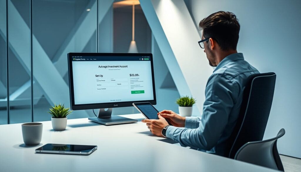 Automated investment account setup Automated investment account setup