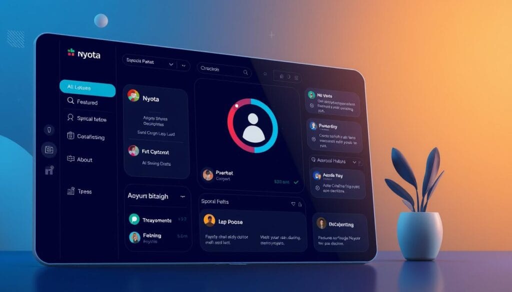 Generate an image of Nyota AI assistant interface Generate an image of Nyota AI assistant interface