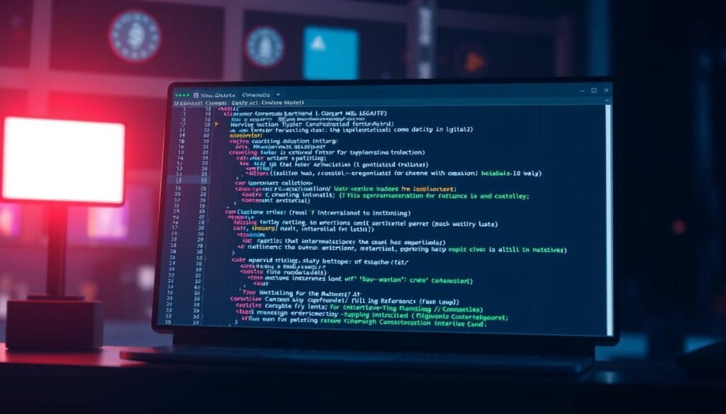 Generate an image representing Cursor, an AI-powered code editor. Generate an image representing Cursor, an AI-powered code editor.