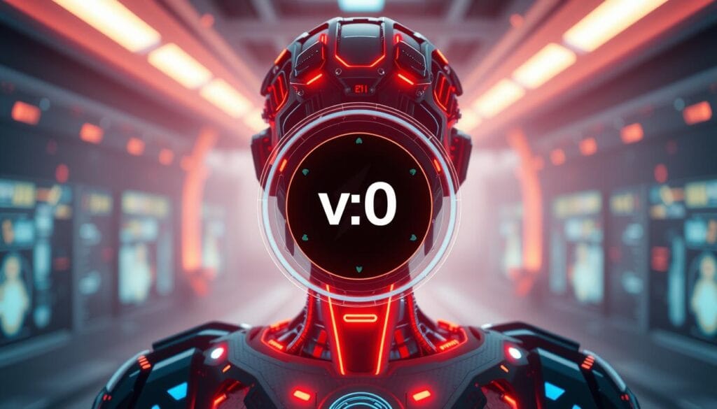 Generate an image representing v0, an AI app development tool. Generate an image representing v0, an AI app development tool.