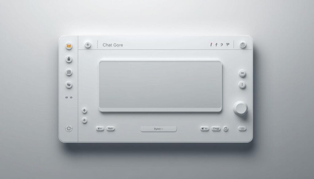 a highly detailed, photorealistic image of the ChatGPT interface, featuring a sleek, minimalist design with a large text input box in the center, surrounded by various buttons and controls. The background is a soft, muted gray, creating a sense of focus on the interface itself. The lighting is natural and diffused, casting gentle shadows and highlights on the various elements. The camera is positioned at a slightly elevated angle, giving a clear, unobstructed view of the interface. The overall mood is professional, polished, and user-friendly, reflecting the sophistication and capabilities of the ChatGPT AI assistant. a highly detailed, photorealistic image of the ChatGPT interface, featuring a sleek, minimalist design with a large text input box in the center, surrounded by various buttons and controls. The background is a soft, muted gray, creating a sense of focus on the interface itself. The lighting is natural and diffused, casting gentle shadows and highlights on the various elements. The camera is positioned at a slightly elevated angle, giving a clear, unobstructed view of the interface. The overall mood is professional, polished, and user-friendly, reflecting the sophistication and capabilities of the ChatGPT AI assistant.
