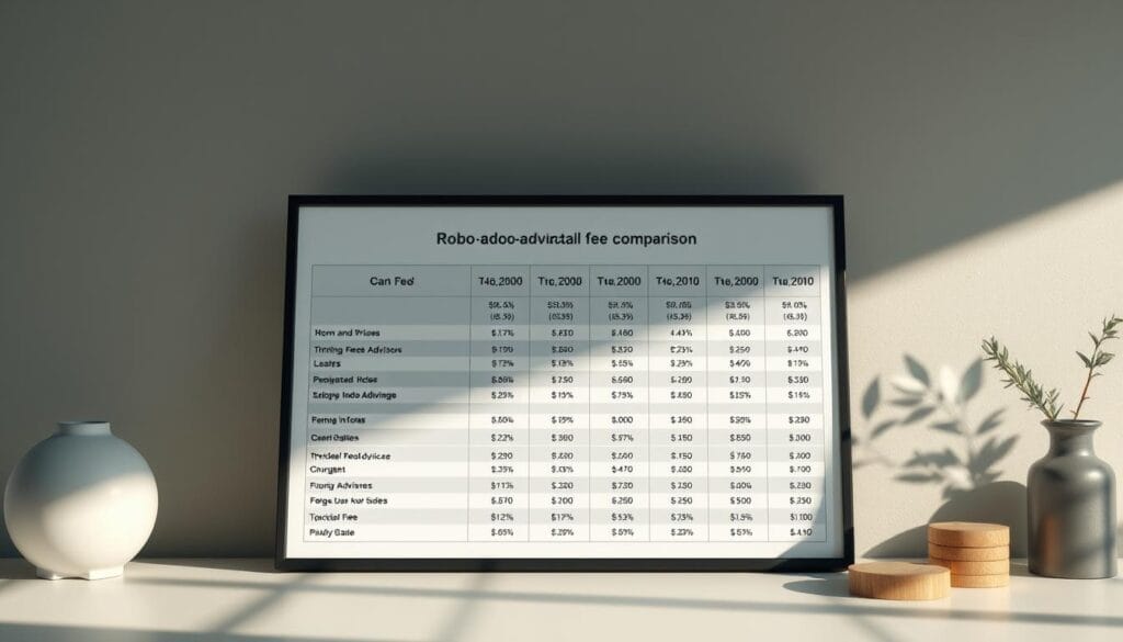 robo-advisor fee comparison chart