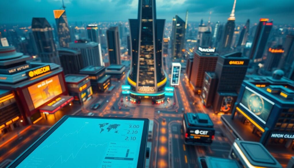 A bustling digital financial hub, with a vibrant interface showcasing seamless stablecoin transactions. In the foreground, a clean dashboard displays real-time currency exchanges, smart contract executions, and secure digital wallets. The middle ground features sleek visualization tools, allowing users to track the flow of stablecoin assets across global networks. In the background, a cityscape of towering skyscrapers and futuristic architecture sets the stage for a technological revolution in modern business. Warm, ambient lighting casts a sense of stability and trust, while the camera angle suggests a bird's-eye view, conveying the scale and interconnectedness of the stablecoin ecosystem. A bustling digital financial hub, with a vibrant interface showcasing seamless stablecoin transactions. In the foreground, a clean dashboard displays real-time currency exchanges, smart contract executions, and secure digital wallets. The middle ground features sleek visualization tools, allowing users to track the flow of stablecoin assets across global networks. In the background, a cityscape of towering skyscrapers and futuristic architecture sets the stage for a technological revolution in modern business. Warm, ambient lighting casts a sense of stability and trust, while the camera angle suggests a bird's-eye view, conveying the scale and interconnectedness of the stablecoin ecosystem.