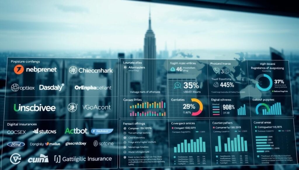 A detailed comparative analysis of leading global insurance providers, captured in a sleek and informative visual representation. The foreground features carefully curated logos, icons, and product offerings of the top insurance companies, arranged in a clean, grid-like layout. The middle ground showcases detailed data visualizations, highlighting key metrics, coverage areas, and customer satisfaction ratings. The background subtly blends international cityscapes, suggesting the global scale and reach of these insurance services. Crisp lighting, a muted color palette, and a slightly tilted camera angle create a sense of professionalism and authority, befitting the subject matter. The overall composition conveys a comprehensive, data-driven evaluation of the insurance landscape, perfect for informing digital nomads on their coverage options. A detailed comparative analysis of leading global insurance providers, captured in a sleek and informative visual representation. The foreground features carefully curated logos, icons, and product offerings of the top insurance companies, arranged in a clean, grid-like layout. The middle ground showcases detailed data visualizations, highlighting key metrics, coverage areas, and customer satisfaction ratings. The background subtly blends international cityscapes, suggesting the global scale and reach of these insurance services. Crisp lighting, a muted color palette, and a slightly tilted camera angle create a sense of professionalism and authority, befitting the subject matter. The overall composition conveys a comprehensive, data-driven evaluation of the insurance landscape, perfect for informing digital nomads on their coverage options.