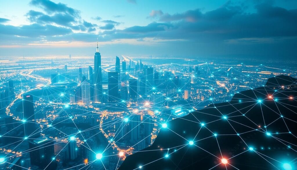 A dynamic global network of interconnected financial transactions, visualized through a vibrant, futuristic landscape. In the foreground, a complex web of digital data streams and blockchain nodes pulsing with real-time activity. In the middle ground, a seamless choreography of virtual currency exchanges and instantaneous cross-border payments, facilitated by advanced technologies. The background features a panoramic cityscape, illuminated by the glow of skyscrapers and the ethereal radiance of a hyper-connected world. Soft lighting casts a sense of optimism and possibility, while a cinematic camera angle emphasizes the scale and transformative power of this new era of financial connectivity. A dynamic global network of interconnected financial transactions, visualized through a vibrant, futuristic landscape. In the foreground, a complex web of digital data streams and blockchain nodes pulsing with real-time activity. In the middle ground, a seamless choreography of virtual currency exchanges and instantaneous cross-border payments, facilitated by advanced technologies. The background features a panoramic cityscape, illuminated by the glow of skyscrapers and the ethereal radiance of a hyper-connected world. Soft lighting casts a sense of optimism and possibility, while a cinematic camera angle emphasizes the scale and transformative power of this new era of financial connectivity.