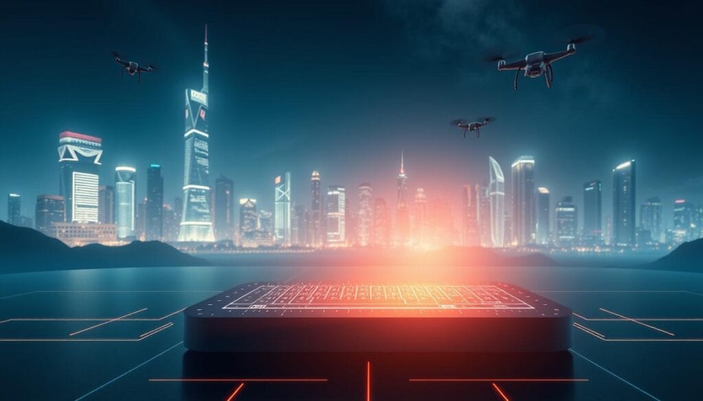 A serene, futuristic landscape with a sleek, minimalist investment platform at the center. Shimmering holographic displays showcase automated investment strategies, with intuitive interfaces and intelligent portfolio management algorithms. The foreground is bathed in a warm, ambient glow, while the background features a skyline of gleaming skyscrapers and hovering drones, symbolizing the seamless integration of technology and personal finance. The composition is balanced, with clean lines and a sense of sophistication, reflecting the key benefits of robo-advisors for modern retirement planning. A serene, futuristic landscape with a sleek, minimalist investment platform at the center. Shimmering holographic displays showcase automated investment strategies, with intuitive interfaces and intelligent portfolio management algorithms. The foreground is bathed in a warm, ambient glow, while the background features a skyline of gleaming skyscrapers and hovering drones, symbolizing the seamless integration of technology and personal finance. The composition is balanced, with clean lines and a sense of sophistication, reflecting the key benefits of robo-advisors for modern retirement planning.