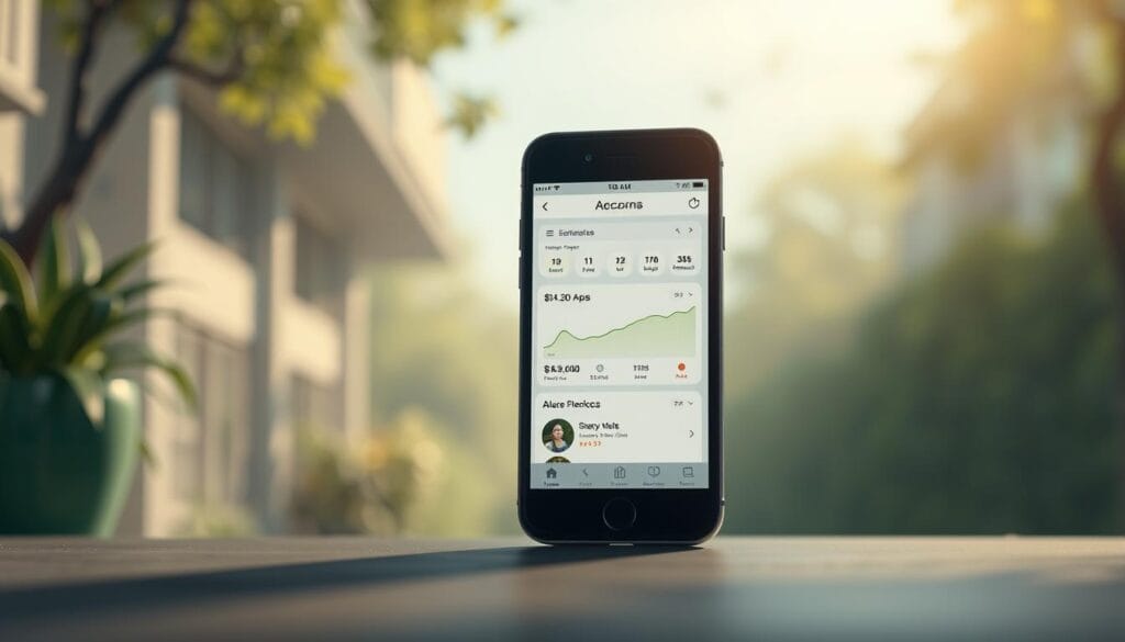 An image of the Acorns app interface on a mobile device