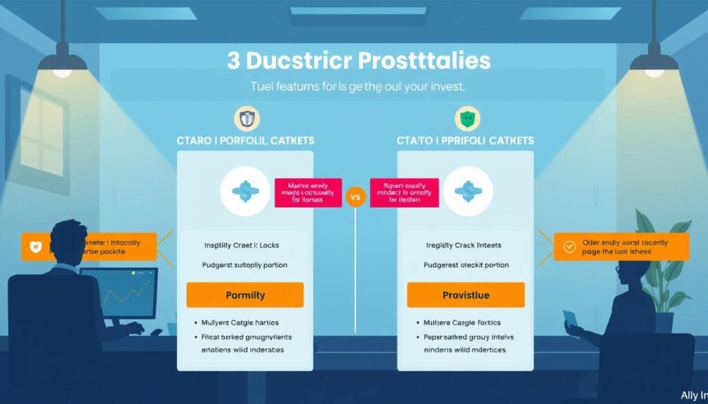 Generate an image of Ally Invest's dual portfolio options Generate an image of Ally Invest's dual portfolio options
