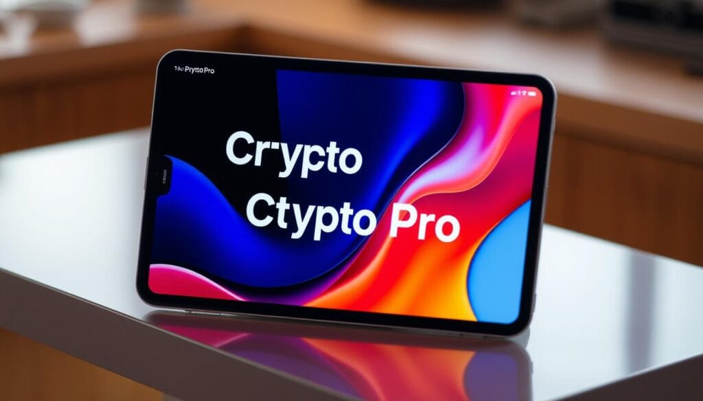 Generate an image of Crypto Pro on an Apple device.