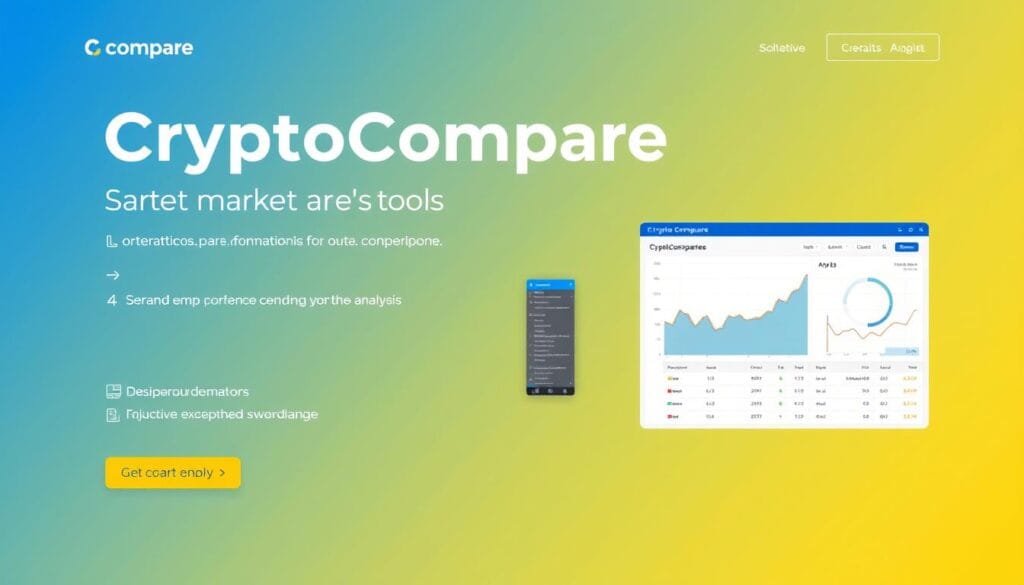 Generate an image of CryptoCompare's market analysis tools.