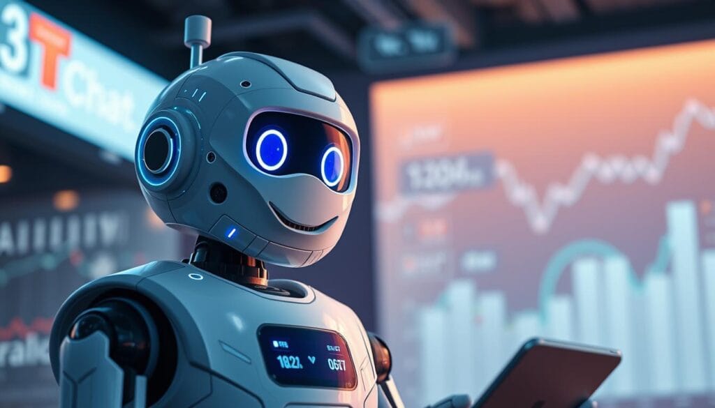 Generate an image of FinChat.io's financial chatbot Generate an image of FinChat.io's financial chatbot