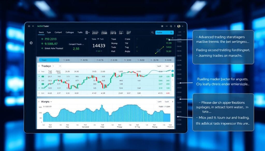 Generate an image of Gemini ActiveTrader's interface, showcasing its sophisticated trading tools. Generate an image of Gemini ActiveTrader's interface, showcasing its sophisticated trading tools.