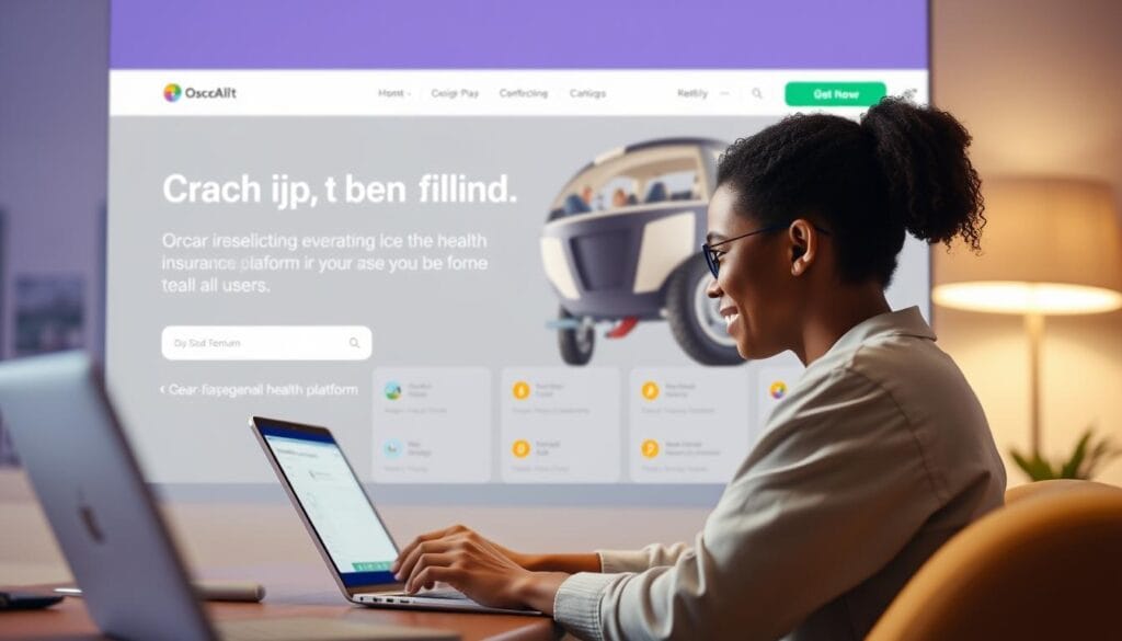 Generate an image of Oscar Health's user-friendly health insurance platform.