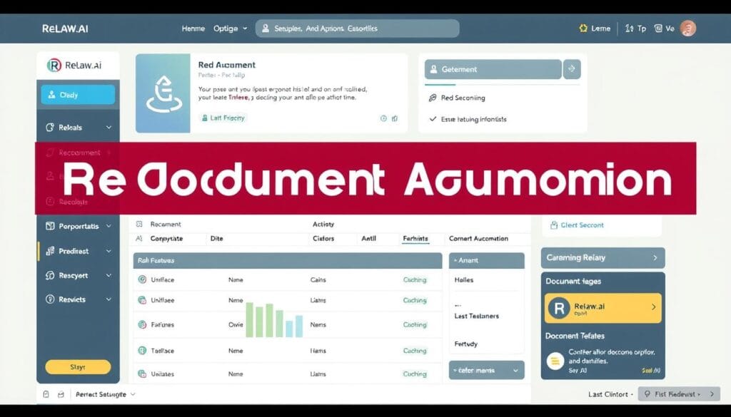 Generate an image of Relaw.ai's document automation interface