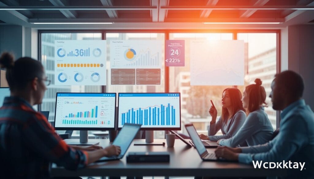 Generate an image of Workday Adaptive Planning's AI-driven forecasting models in action