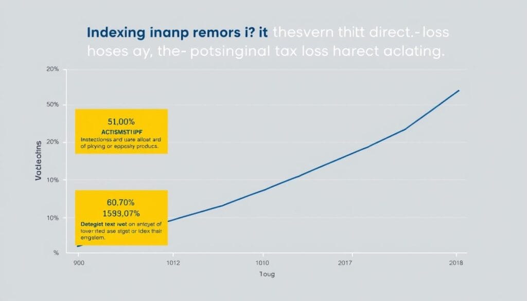 Generate an image of a graph showing the potential benefits of direct indexing in tax-loss harvesting. Generate an image of a graph showing the potential benefits of direct indexing in tax-loss harvesting.