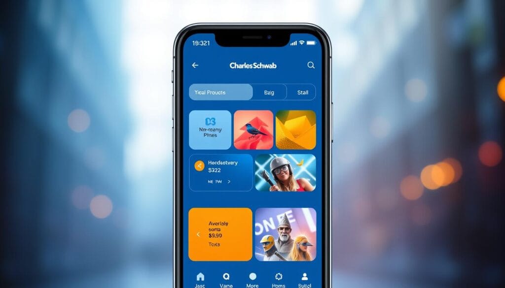 Generate an image of the Charles Schwab mobile app interface.