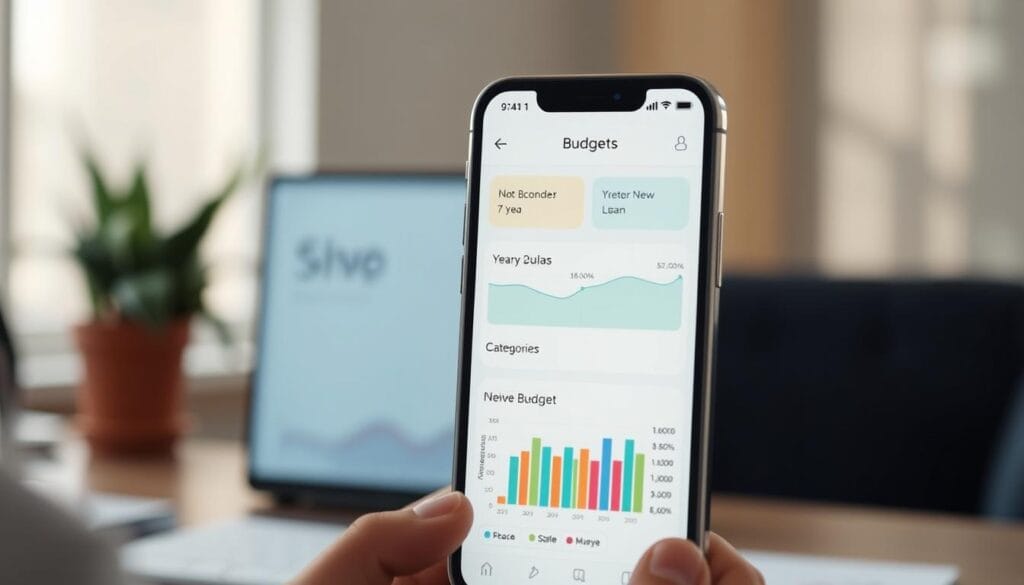 Generate an image of the Every Dollar app interface showing a user's budget breakdown. Generate an image of the Every Dollar app interface showing a user's budget breakdown.