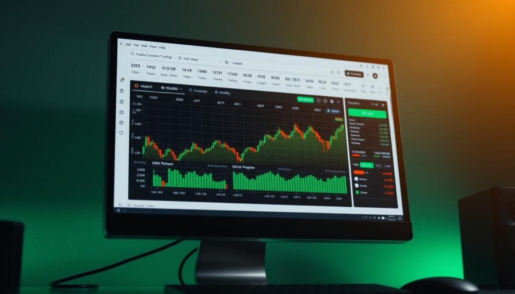 Generate an image of the Fidelity Crypto platform on a desktop. Generate an image of the Fidelity Crypto platform on a desktop.