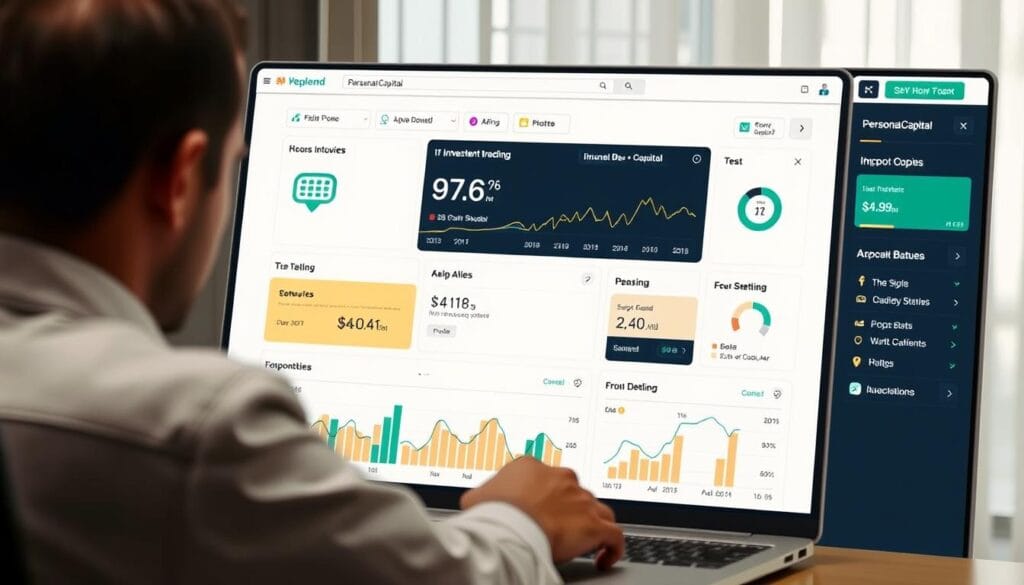 Generate an image of the Personal Capital dashboard showing investment tracking features.