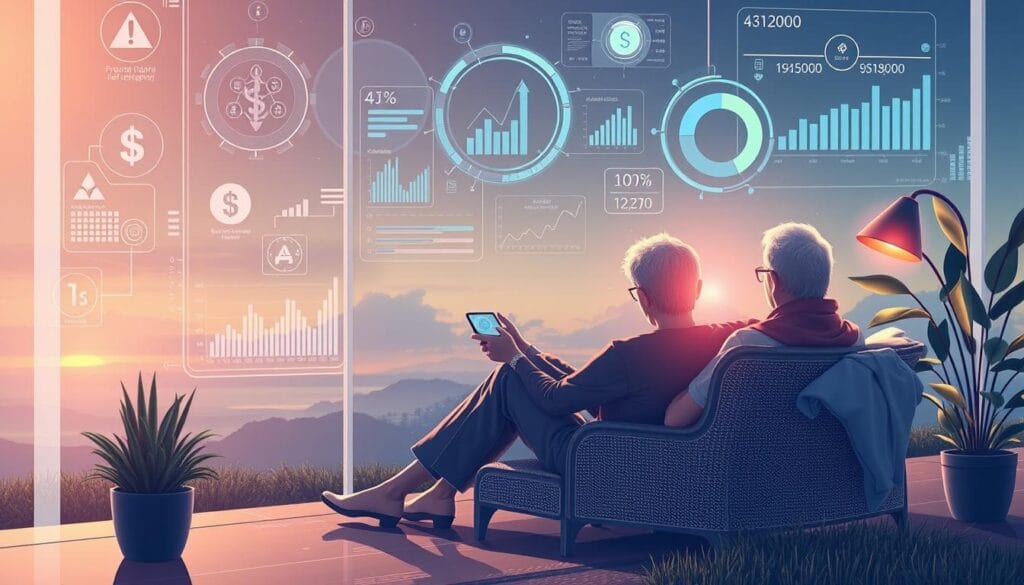 Generate an image representing AI-powered retirement planning