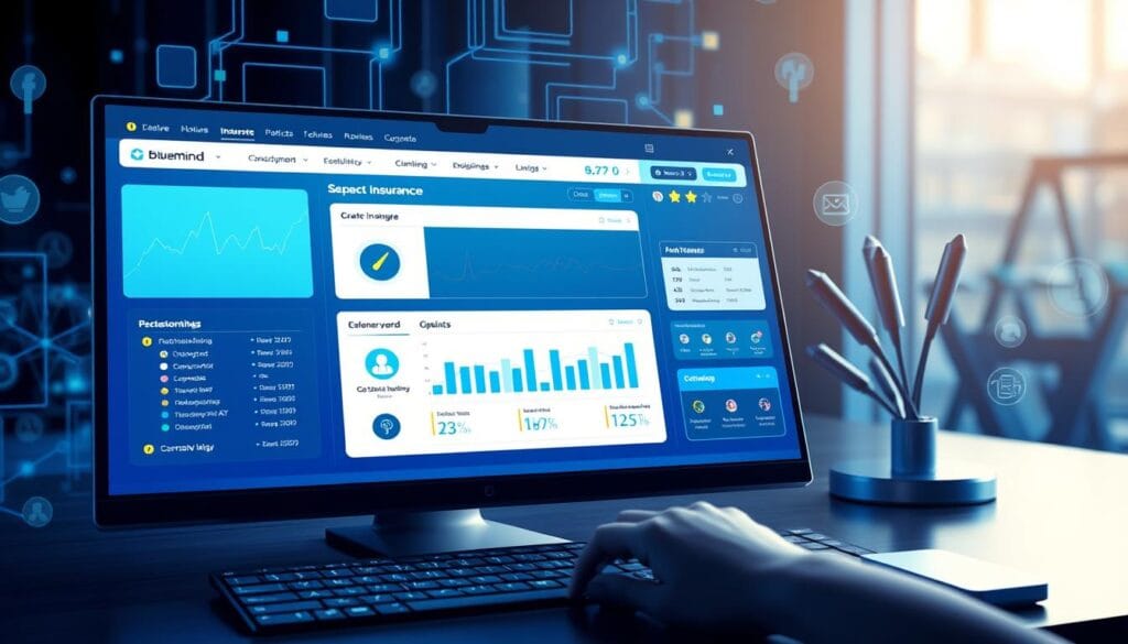 Generate an image representing BlueMind AI insurance software Generate an image representing BlueMind AI insurance software