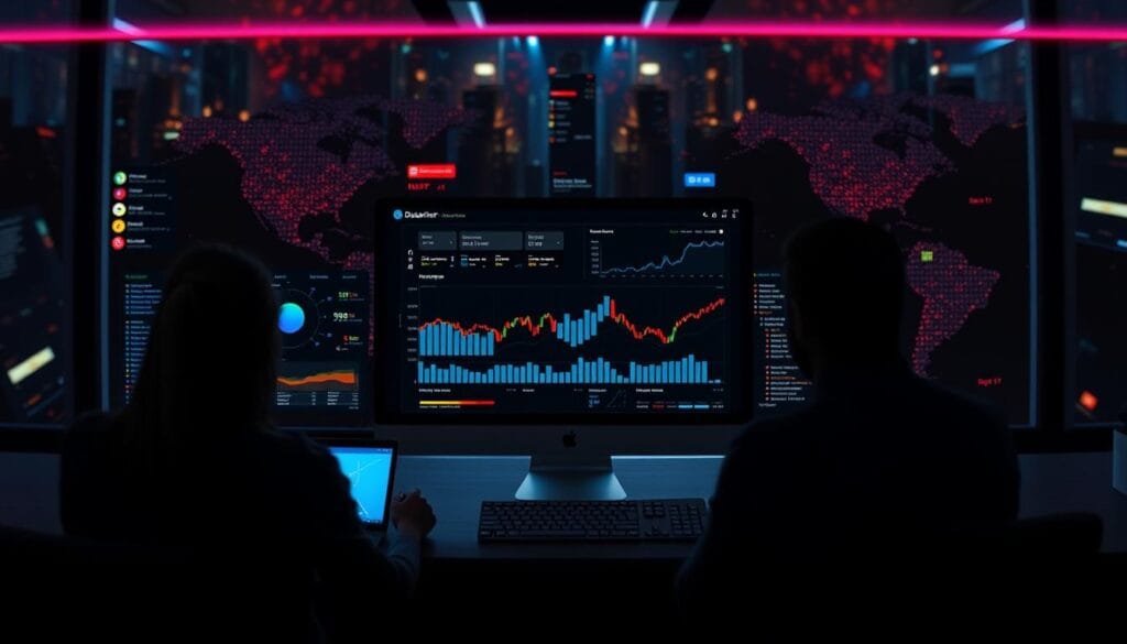 Generate an image representing Dataminr's real-time market intelligence platform Generate an image representing Dataminr's real-time market intelligence platform