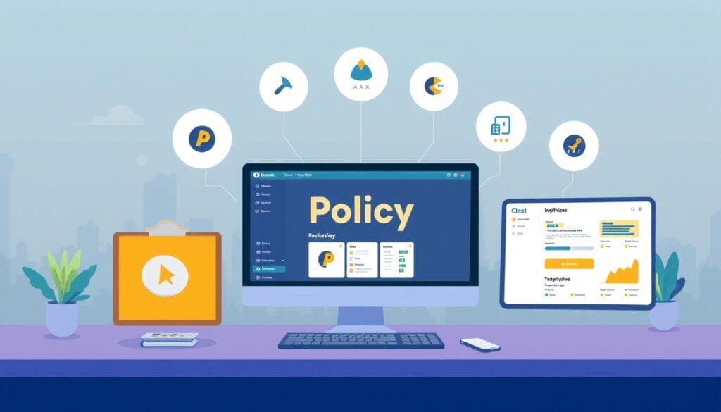 Generate an image representing Duck Creek Policy insurance software features. Generate an image representing Duck Creek Policy insurance software features.