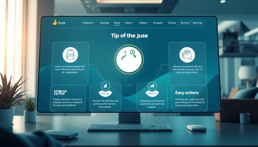 Generate an image representing Duck Creek insurance platform Generate an image representing Duck Creek insurance platform