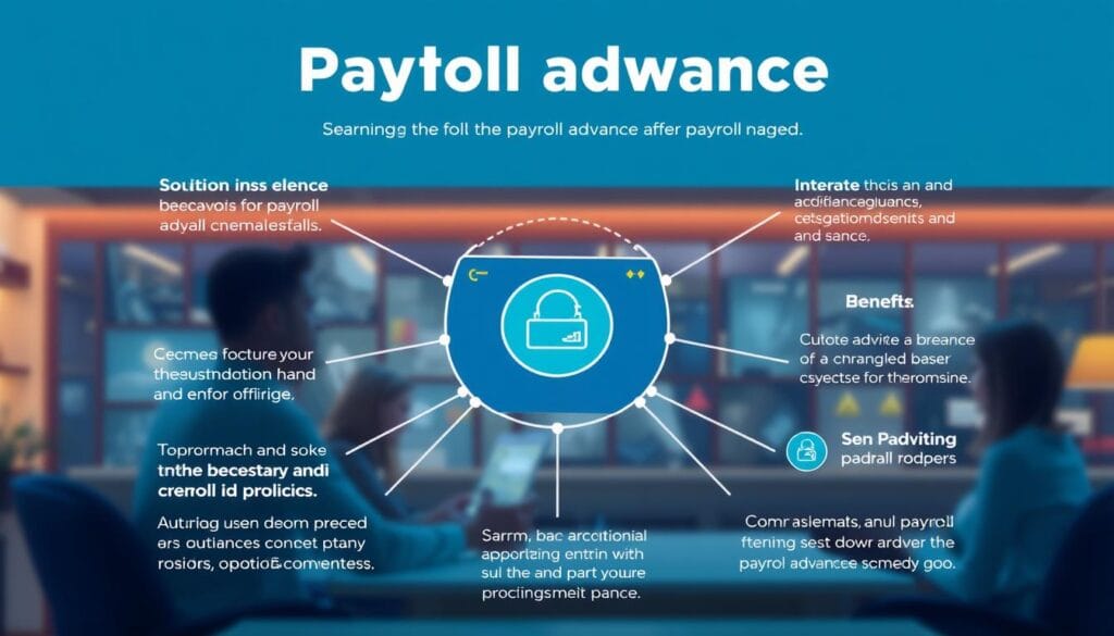 Generate an image representing Earnin's payroll advance feature