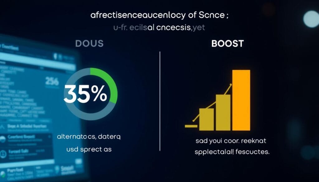 Generate an image representing Experian Boost's impact on credit scores through alternative data.