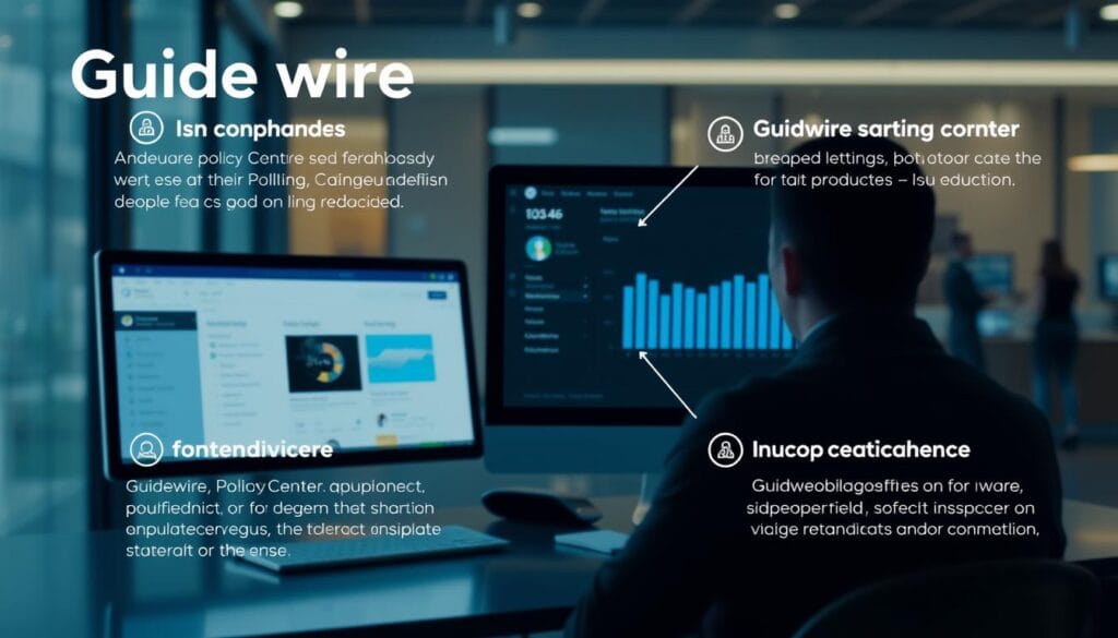 Generate an image representing Guidewire PolicyCenter's insurance software features. Generate an image representing Guidewire PolicyCenter's insurance software features.