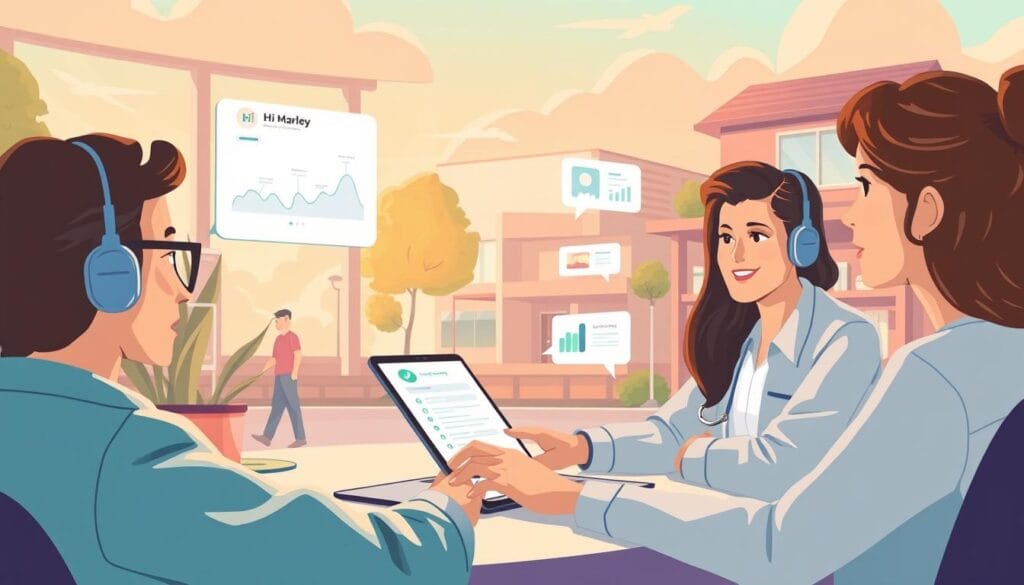 Generate an image representing Hi Marley's insurance communication platform Generate an image representing Hi Marley's insurance communication platform