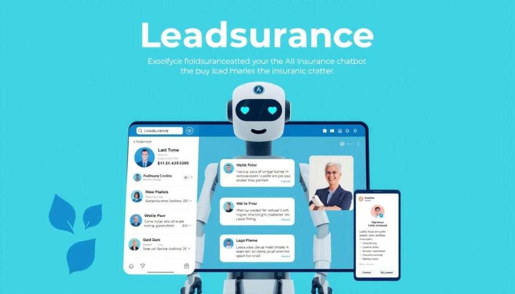 Generate an image representing Leadsurance AI insurance chatbot Generate an image representing Leadsurance AI insurance chatbot