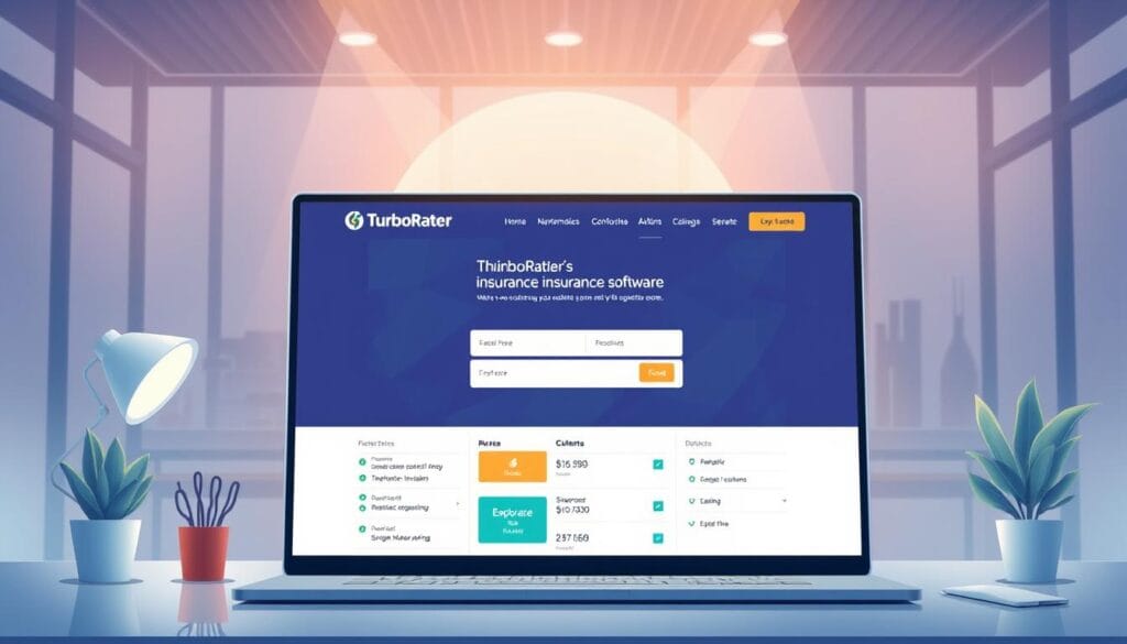 Generate an image representing TurboRater insurance quoting software Generate an image representing TurboRater insurance quoting software