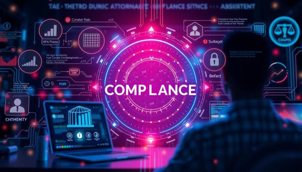 Generate an image representing compliance management in insurtech apps Generate an image representing compliance management in insurtech apps