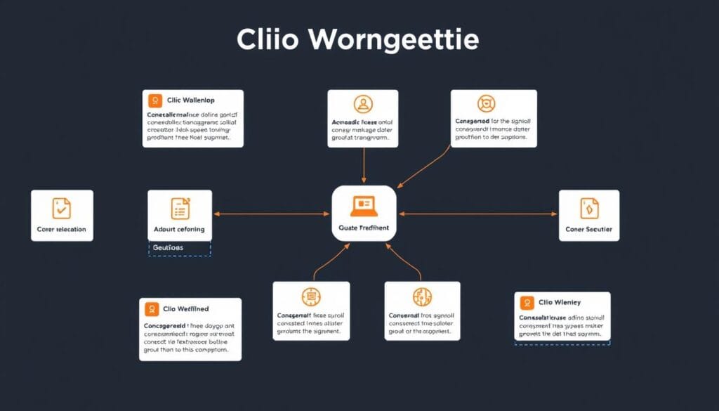 Generate an image showing Clio Manage's workflow management