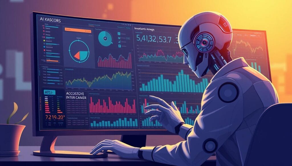 Image of an AI assistant analyzing investment data Image of an AI assistant analyzing investment data