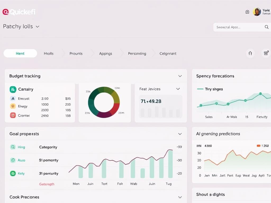 Quicken AI Simplifi showing budget tracking and spending forecasts Quicken AI Simplifi showing budget tracking and spending forecasts