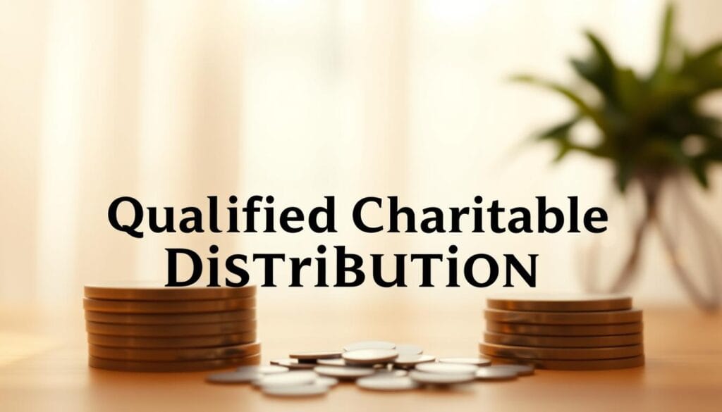 A high-quality, photorealistic rendering of "Qualified Charitable Distributions" against a soft, blurred background. The subject is depicted in the foreground with a warm, soft lighting that accentuates the intricate details. The composition features a balanced, harmonious arrangement with a clear focus on the main subject. The image conveys a sense of professionalism, financial expertise, and a positive, encouraging atmosphere suitable for an informative article on tax codes and financial planning for seniors. A high-quality, photorealistic rendering of "Qualified Charitable Distributions" against a soft, blurred background. The subject is depicted in the foreground with a warm, soft lighting that accentuates the intricate details. The composition features a balanced, harmonious arrangement with a clear focus on the main subject. The image conveys a sense of professionalism, financial expertise, and a positive, encouraging atmosphere suitable for an informative article on tax codes and financial planning for seniors.