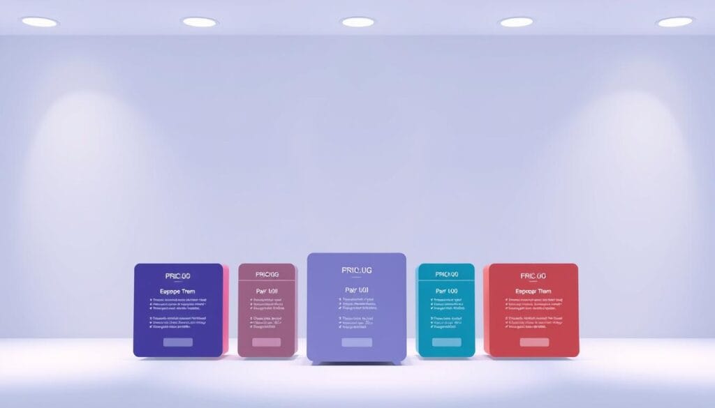 A modern and well-designed financial advisory fee structure, depicted through a clean, minimalistic illustration. The foreground showcases various pricing tiers, represented by distinct geometric shapes and colors, arranged in a clear and organized manner. The middle ground features a grid-like layout, suggesting the modular and customizable nature of the fee structure. The background has a subtle gradient, creating a sense of depth and emphasizing the professionalism and expertise of the financial advisory service. Lighting is soft and evenly distributed, with a slight hint of directional illumination to add depth and dimension. The overall mood is one of clarity, simplicity, and trustworthiness, reflecting the transparency and accessibility of the fee structure. A modern and well-designed financial advisory fee structure, depicted through a clean, minimalistic illustration. The foreground showcases various pricing tiers, represented by distinct geometric shapes and colors, arranged in a clear and organized manner. The middle ground features a grid-like layout, suggesting the modular and customizable nature of the fee structure. The background has a subtle gradient, creating a sense of depth and emphasizing the professionalism and expertise of the financial advisory service. Lighting is soft and evenly distributed, with a slight hint of directional illumination to add depth and dimension. The overall mood is one of clarity, simplicity, and trustworthiness, reflecting the transparency and accessibility of the fee structure.