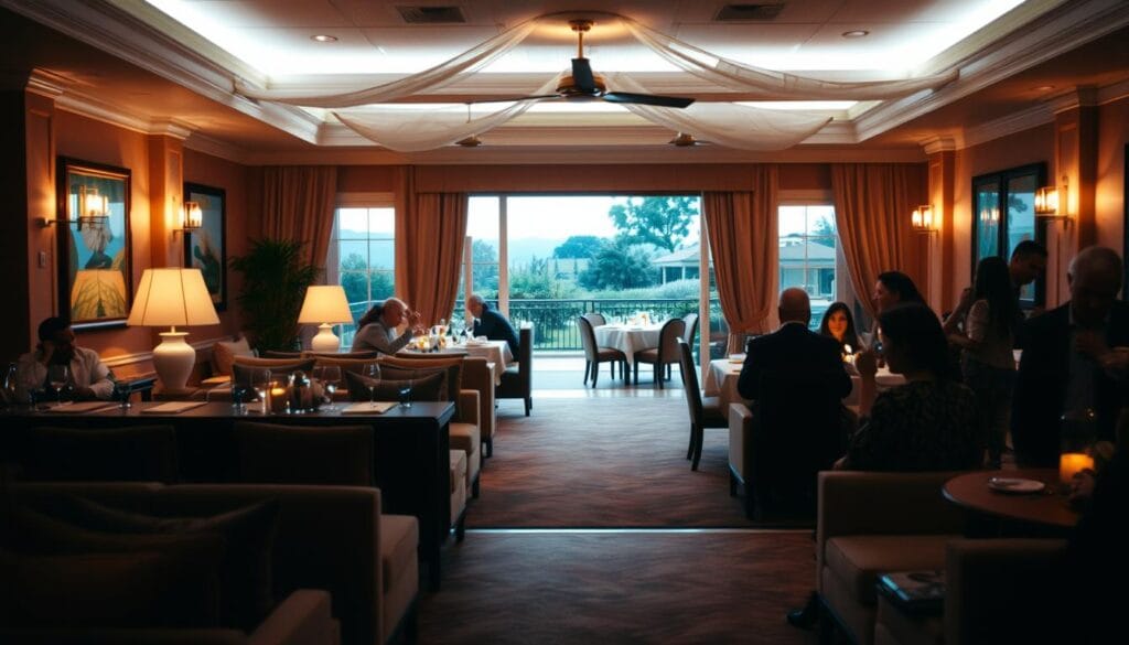 A tranquil retirement party venue, filled with a warm, inviting ambiance. The foreground showcases an elegant yet cozy space, with plush seating arrangements and subtle lighting creating a relaxing atmosphere. In the middle ground, a well-appointed dining area, with tastefully decorated tables set for an intimate gathering. The background reveals a picturesque outdoor scene, perhaps a scenic garden or a serene patio, inviting guests to mingle and enjoy the celebration. The overall composition conveys a sense of celebration and reflection, perfectly suited for a memorable retirement party. A tranquil retirement party venue, filled with a warm, inviting ambiance. The foreground showcases an elegant yet cozy space, with plush seating arrangements and subtle lighting creating a relaxing atmosphere. In the middle ground, a well-appointed dining area, with tastefully decorated tables set for an intimate gathering. The background reveals a picturesque outdoor scene, perhaps a scenic garden or a serene patio, inviting guests to mingle and enjoy the celebration. The overall composition conveys a sense of celebration and reflection, perfectly suited for a memorable retirement party.