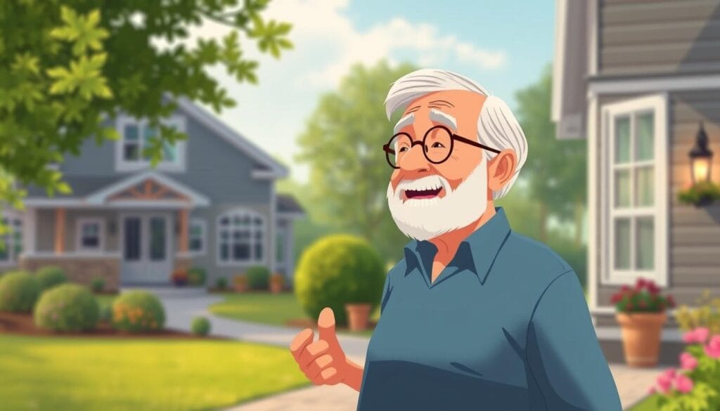 Image of a senior homeowner exploring a senior community. Image of a senior homeowner exploring a senior community.