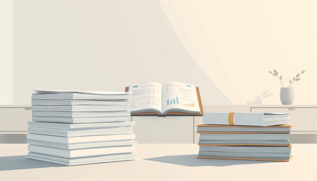 A modern, minimalist illustration depicting the qualifications and expertise required to become a Certified Public Accountant (CPA) and a Personal Financial Specialist (PFS). In the foreground, two stacks of official-looking documents and certificates, representing the educational and professional credentials. In the middle ground, a pair of open books with financial calculations and charts. In the background, a clean, neutral-toned office setting with simple geometric shapes and lines, conveying a sense of order and professionalism. Soft, diffused lighting illuminates the scene, creating a calm, contemplative atmosphere. The overall composition emphasizes the importance of rigorous training and expertise in the field of personal financial advisory for seniors.