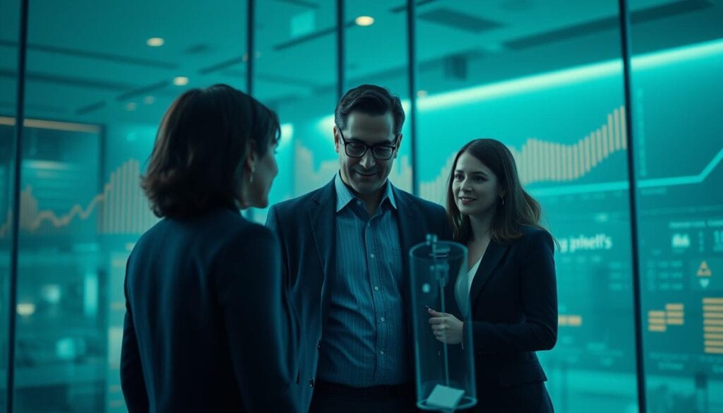 Generate an image representing J.P. Morgan Personal Advisors' team-based financial planning approach Generate an image representing J.P. Morgan Personal Advisors' team-based financial planning approach